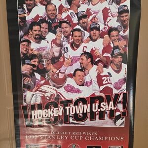 NWT Vintage 1997 Detroit Red Wings Stanley Cup Champions 23×34 Poster